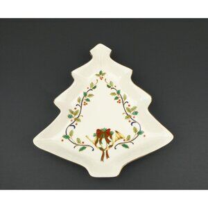Mikasa Fine China Holiday Elegance Christmas Tree Shaped Serving Dish